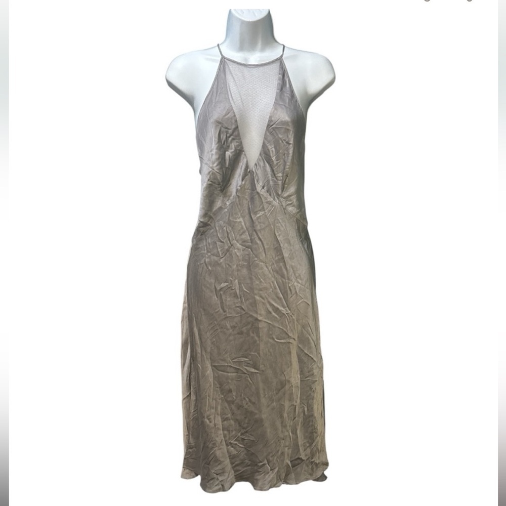 NWT fivekisses Silver Silk Chemise